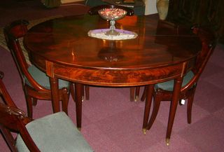 Spruit Broek kompas Mahoniehouten tafel | Van de Ven Antiquairs